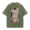 Unisex  Anime Jujutsu Kaisen Gojo Satoru Graphic T Shirt Men Women Casual Clothing Oversized Tshirt Washed Cotton Tee Harajuku T-shirt