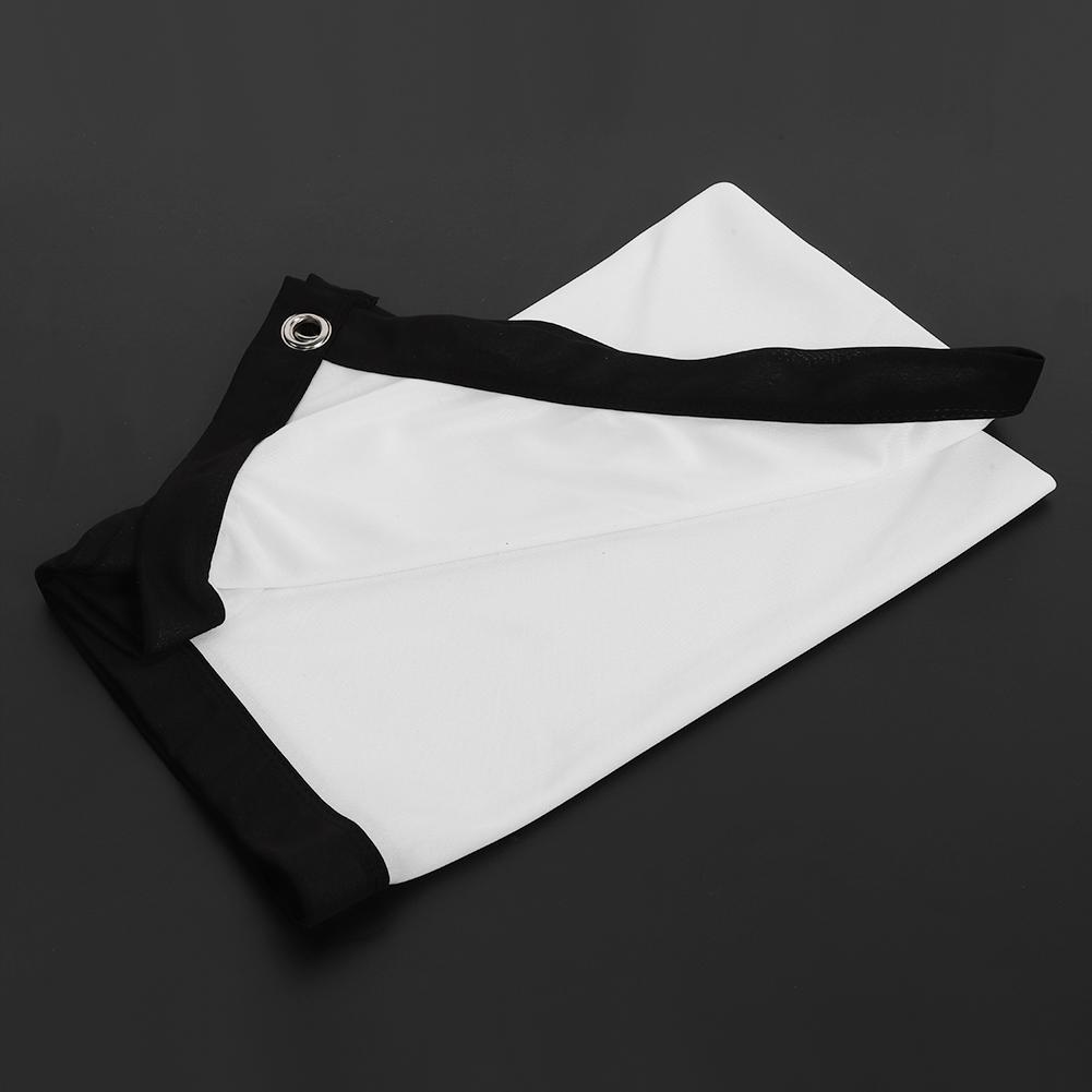 4:3 Thickened 100% Polyester Portable Foldable White Soft Projector Screen Curtain