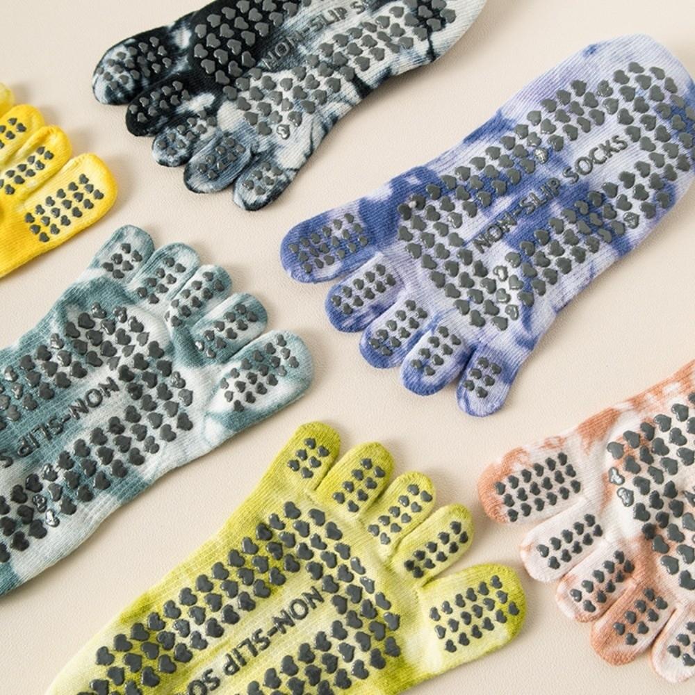 Breathable Tie-dye Yoga Socks Non-Slip Five Toe Socks Sweet Strappy Pilates Socks Workout