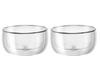 ZWILLING Sorrento Double Wall Dessert Glasses Set Keeps Drinks Hot or Dessert Microwave Safe Japanese Sorrento 2-Piece - Tumblers, Insulated, Cold,