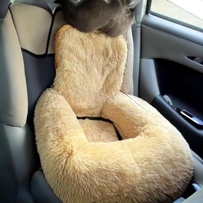 Yousheng Hund Auto Kindersitz Weich Waschbar Haustier Erhöhungssitz mit Sicherheitsleine Plüsch Samt Welpen Auto Reisekorb Bett für Kleine Mittlere Große Hunde