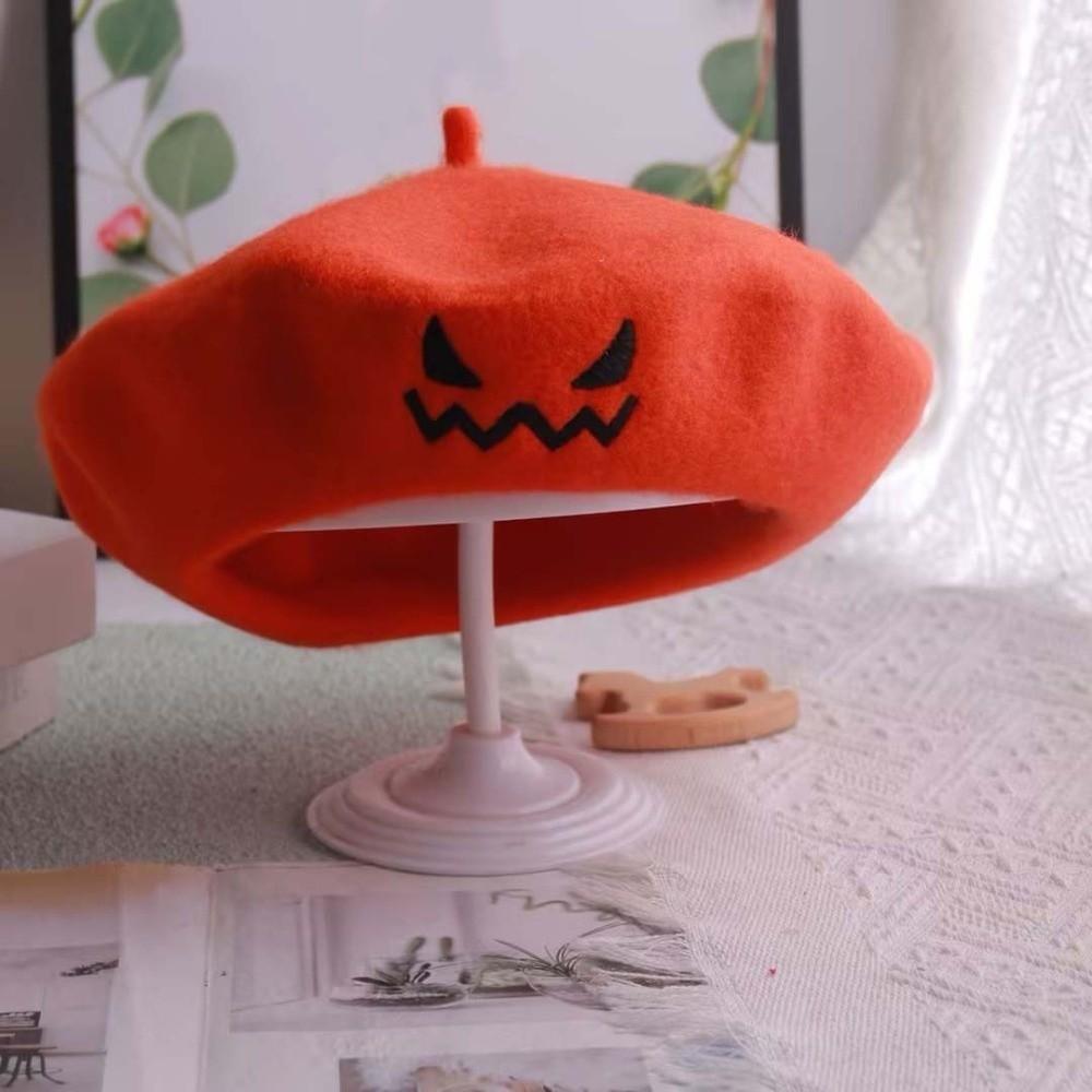 Lightweight Pumpkin Face Cap Embroidered Embroidered Painter Hat Autumn Winter Dress