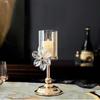 Crystal Petal Glass Candlestick Anti-slip European Style Candle Containers  Bedroom