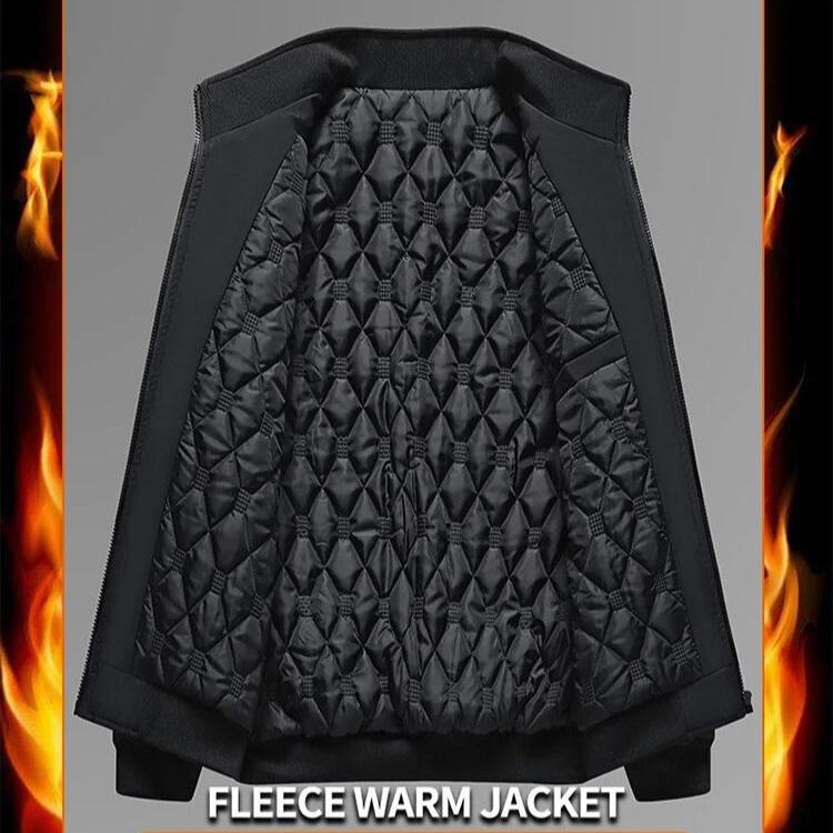 Waterproof Warm Business Solid Winter Men Casual Hick Stand Collar Jacket Plus Size