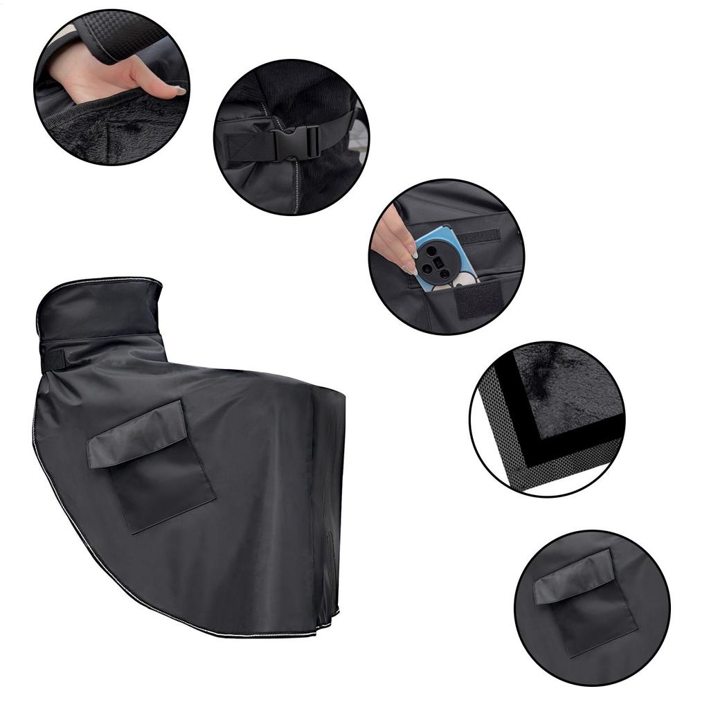 Motorcycle Apron Leg Cover Thick Winter Warm Waterproof Scooter Leg Protector E-Bike Knee Lap Windshield Protector For Winter