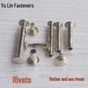 Nickel-Plated Male-Female Pivot Pin Rivet for Folding Fans