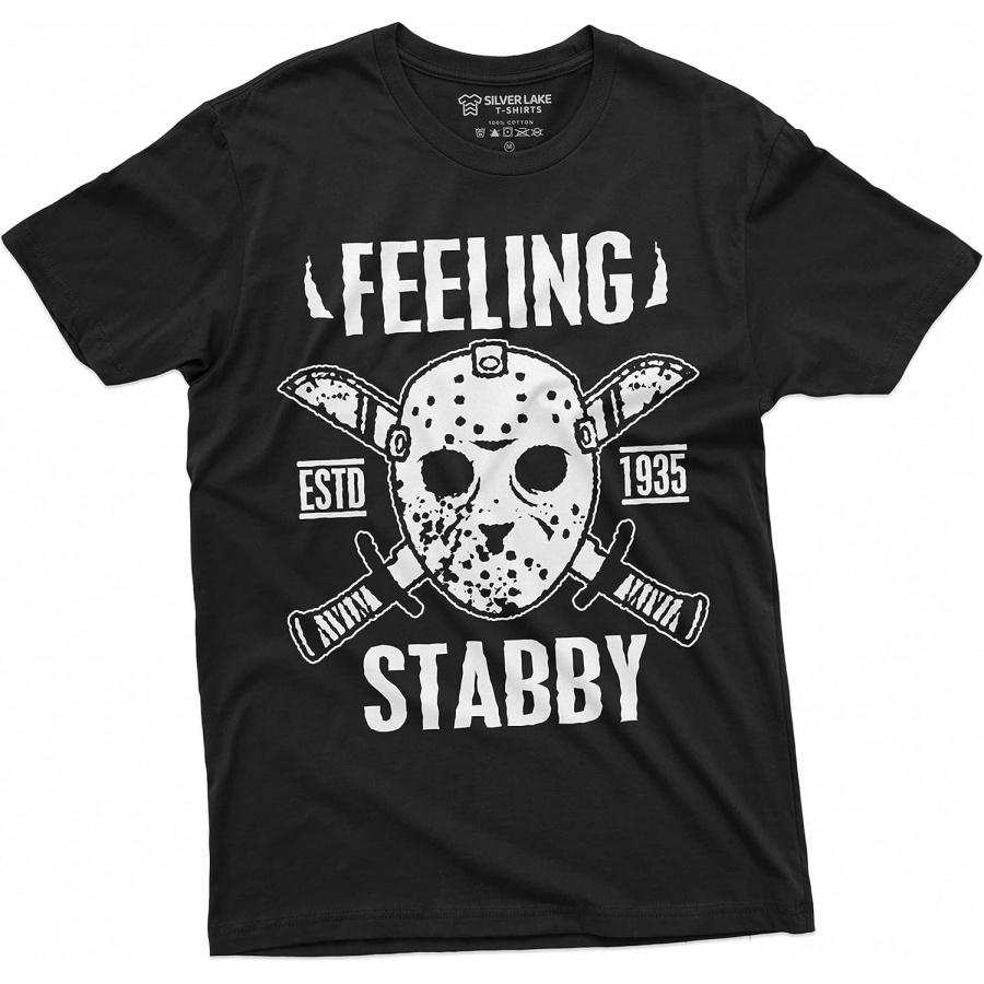 Мужская смешная футболка «Джейсон хочет потыкать» Хэллоуинская футболка из фильма ужасов XXXXXL чёрный