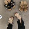Slippers women's summer outerwear is fashionable, Korean version of versatile, 2025 new summer bow muffin, thick-soled ins cool flip trend