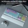 AULA F2088 Schreibmaschinenstil Mechanische Gaming-Tastatur Regenbogen-LED-Hintergrundbeleuchtung Abnehmbare Handgelenkauflage Mediensteuerknöpfe Retro Punk Runde Tastenkappen USB