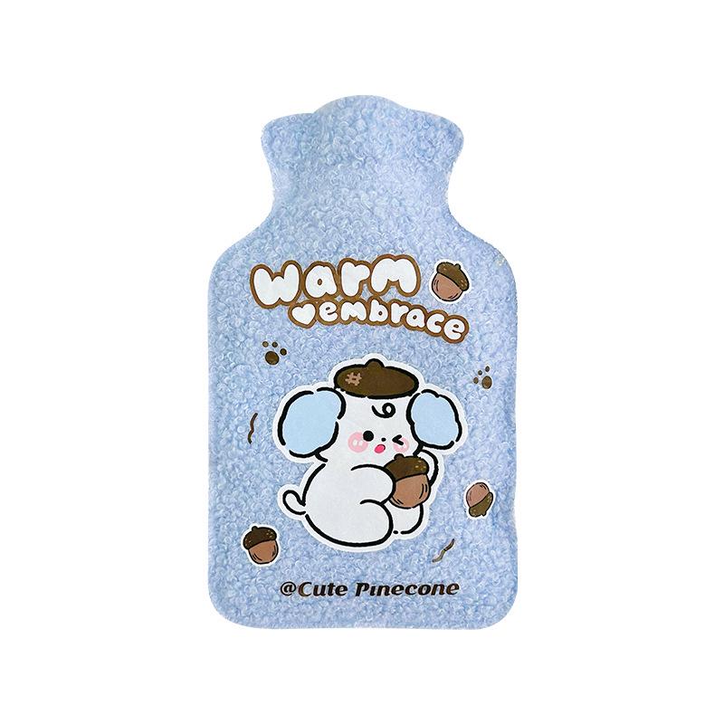 Cartoon Plush Hot Water Bottle - Cute, Portable Hand Warmer for Students & Kids