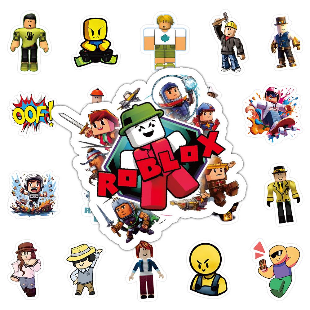 Roblox 60 Pcs Unique Shaped Non Repeating Game Stickers For Luggage Fridge Mug Notebook Laptop Decoration Game Fans Kids Teens