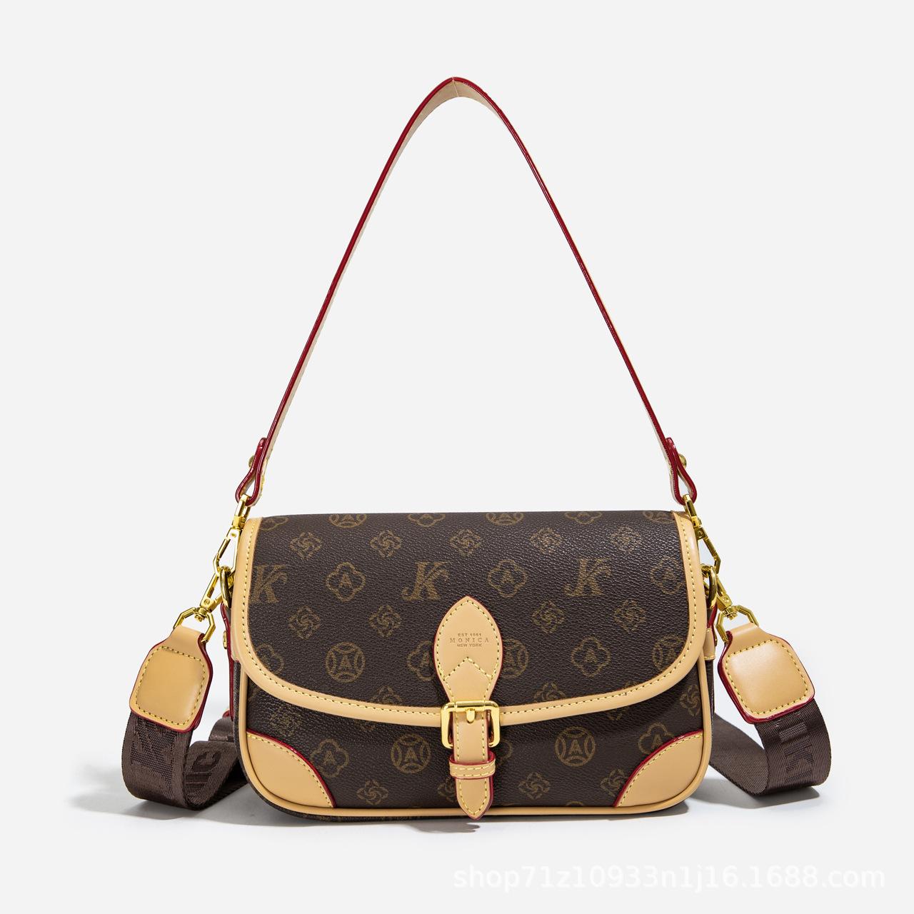 

Baguette printed shoulder bag 2025 new women s premium underarm retro versatile fashion messenger bag simple small bag