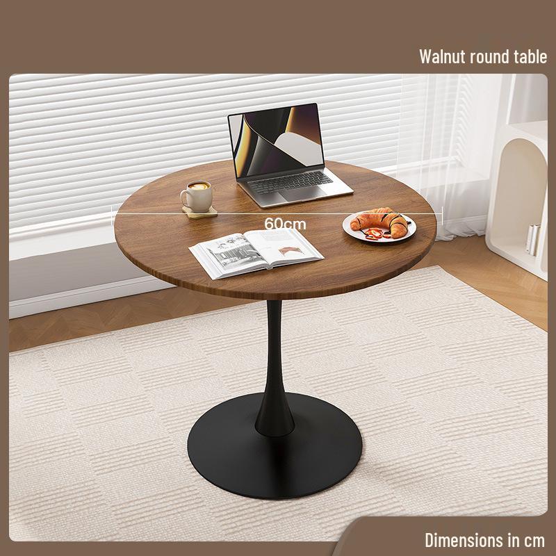 Compact Round Table: Ideal for Balcony, Living Room, or Business Meetings