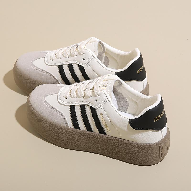 Vår nya skor damens nya platå vita skor liten inre höjdökning fritidsskor