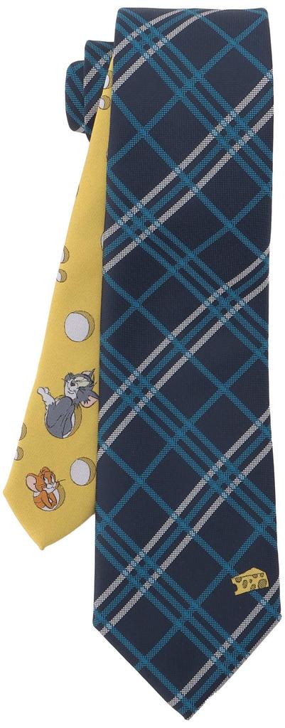 Code Tom and Jerry Necktie Character Necktie Present Gift Cute Day Birthday Anniversary Wedding Casual Formal Game 2 Navy FREE [Dress 101] Father's