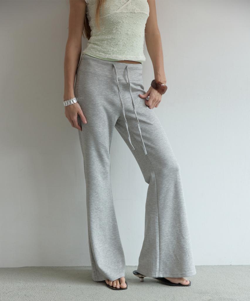 Asula Relaxed Bootcut Pants (Melange Gray)