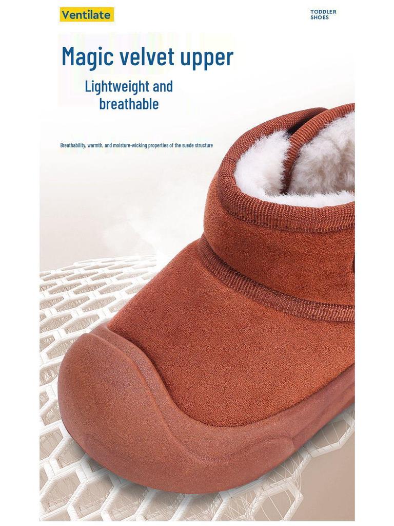 Paddington Bear Kids' Snow Boots - Winter Velvet, Thick Cotton for Infants & Toddlers