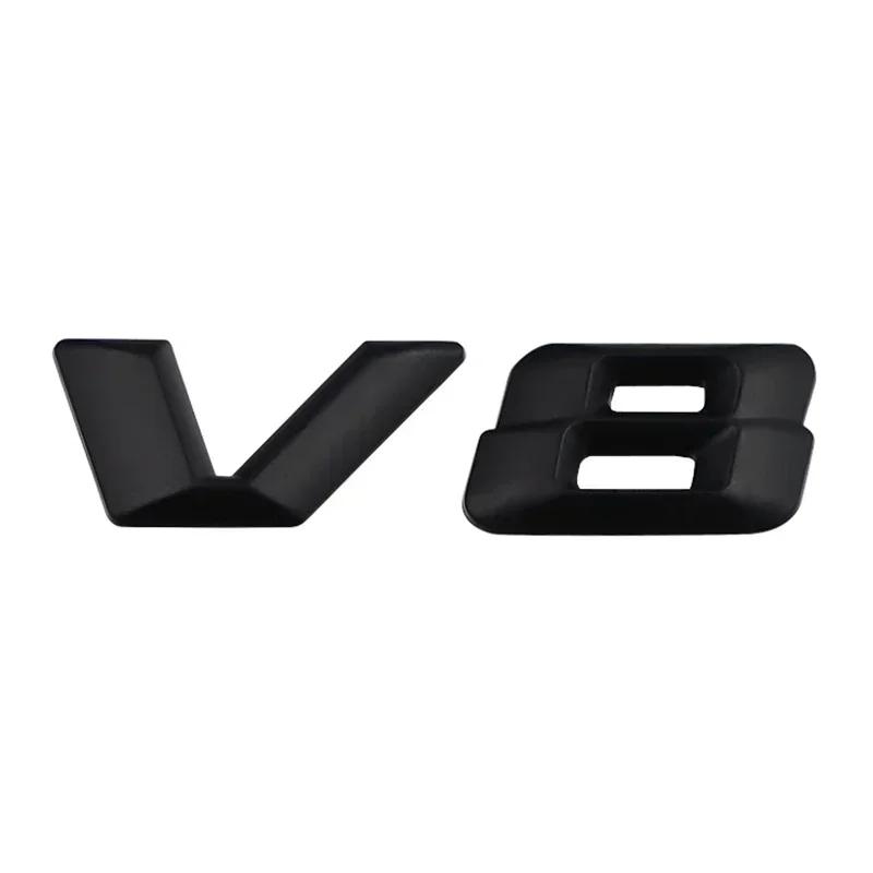 

3D Chrome Black V8 Logo Letters Car Fender Emblem Badge Sticker for MercedesBenz AMG GL ML SL 500 220 C63 S500 Vehicle Accessory