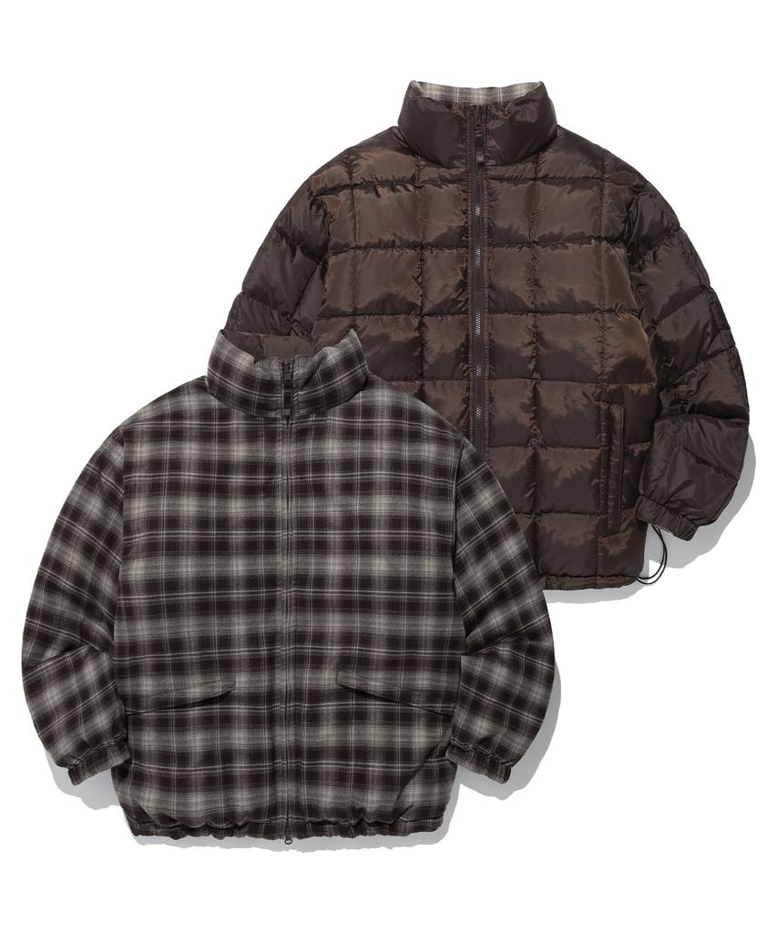 Istkunst Flannel Reversible Puffer Jacket_Brown(Ik2Ewmb900A)
