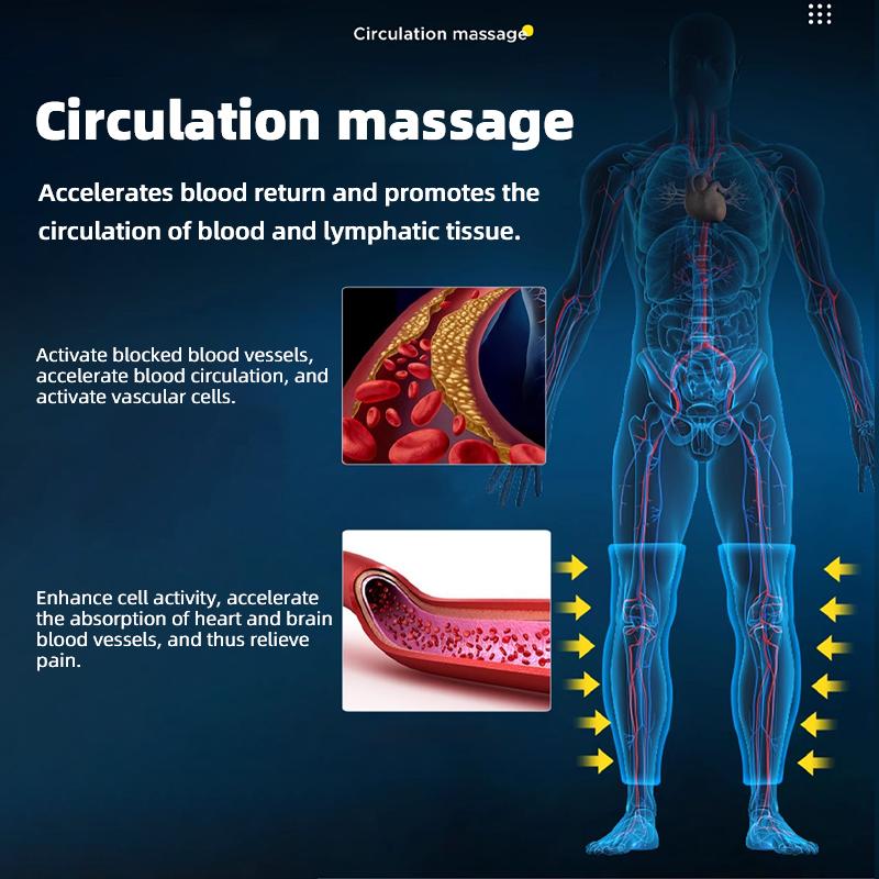 Ny oppgradering 6 hulrom Elektrisk luftkompresjon Kroppsmassasje kollisjonspute massasje for arm midje ben fot fremme blodsirkulasjonen Lindre smerte