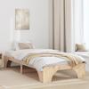 VidaXL Bed Frames Natural Wood Natural Wood Solid Pine 75 X 190 Cm 872971