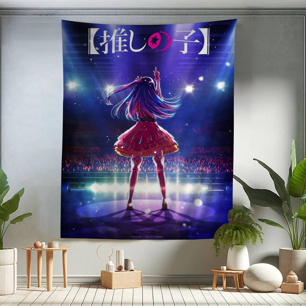 Oshi no Ko Anime Tapestry Art Printing Japanese Wall Tapestry Anime Wall Hanging Home Decor 100X70CM