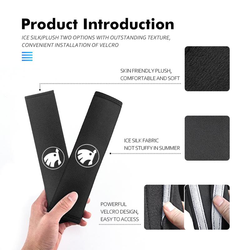 WWUH6 Car Seat Belt Pad Safety Strap Shoulder Protection Cover Soft Mat Cushion For Skoda Octavia A5 A7 RS Fabia Superb Rapid Karoq