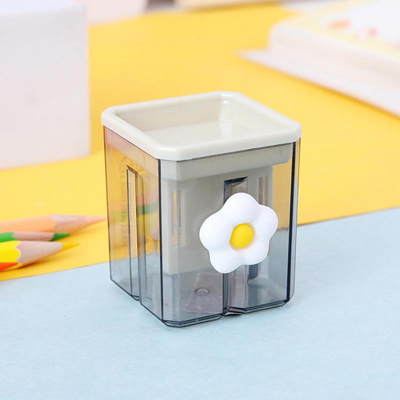 Pencil Sharpener Small Cute Cartoon Two Hole Sharpener Pencil Kawaii Stationery