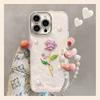 3D Rose Bracelet Compatible with Apple 16 Pro Max Case 13 Premium 15 Full-coverage Lens Film 14 Niche