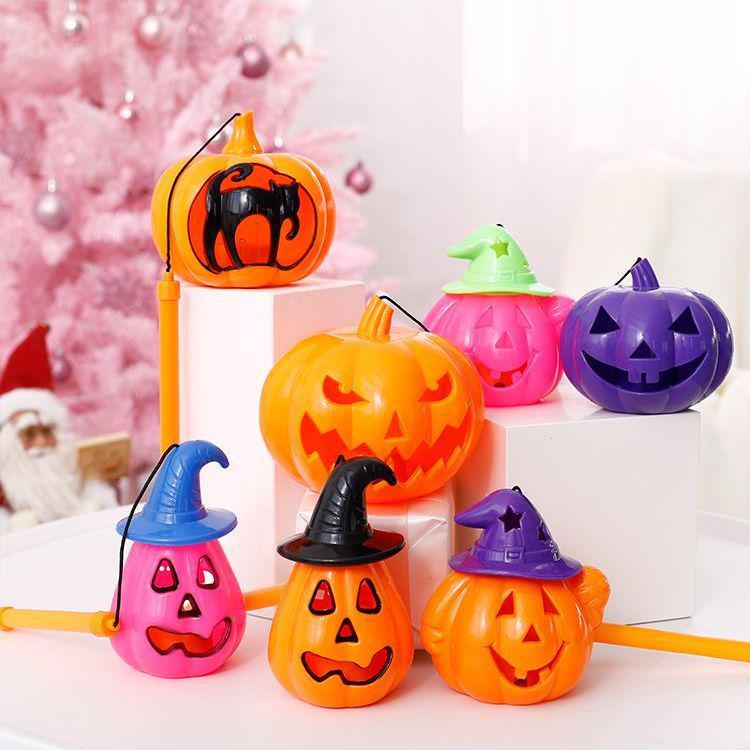 Children's Halloween Pumpkin Lantern Candy Basket - Trick-or-Treat Toy & Decoration