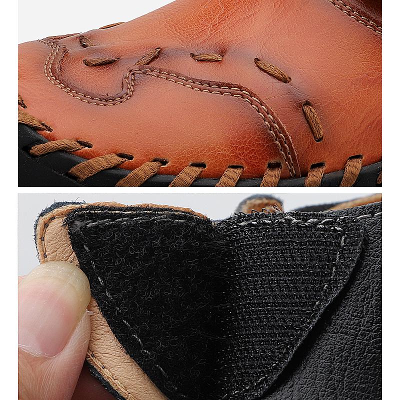 Herren Casual Lederschuhe Low Top Outdoor Slipper Weiche Sneaker Rutschfeste Flats Mokassin Handgefertigt Große Größe 39-46