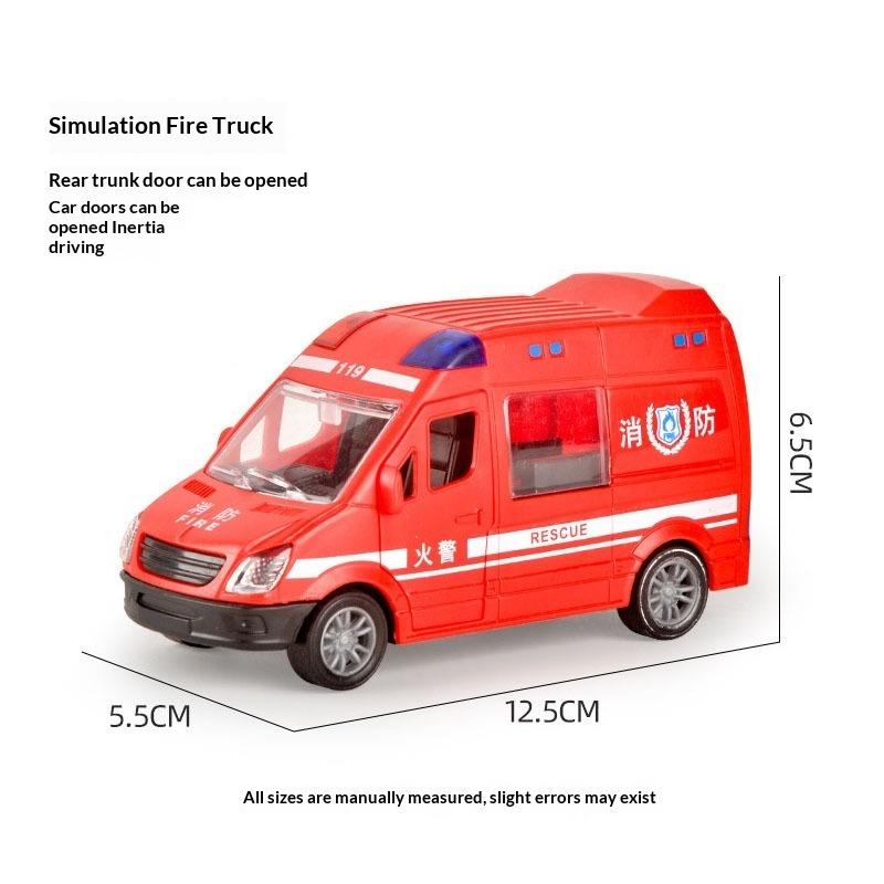 Feuerwehr Rettungswagen Polizeiauto Modellset Öffnungsbare Türen ABS Material für Kinder Pädagogisches Spielzeug Geschenke
