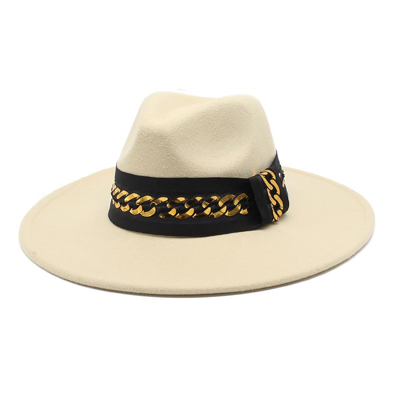 Exotic 9.5Cm Large Brim Top Hat Ethnic Accessories Jazz Hat Cashmere Felt Hat Gentleman And Lady Hat