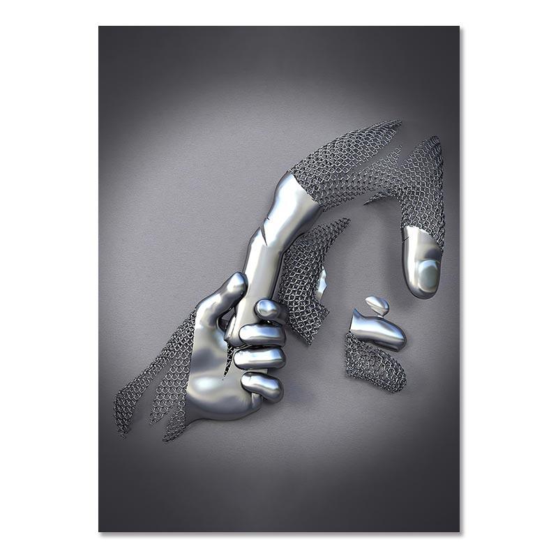 

Металлическая фигурка, статуя, художественная картина на холсте, романтические абстрактные постеры и принты, настенная картина, современное украшение для гостиной для дома 21x30cm no frame