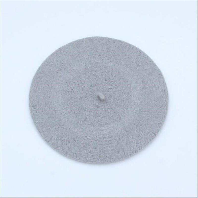 Women'S French Style Classic Solid Color Wool Beret Hat Elegant Autumn Winter Artist Beanies Baggy Ski Caps