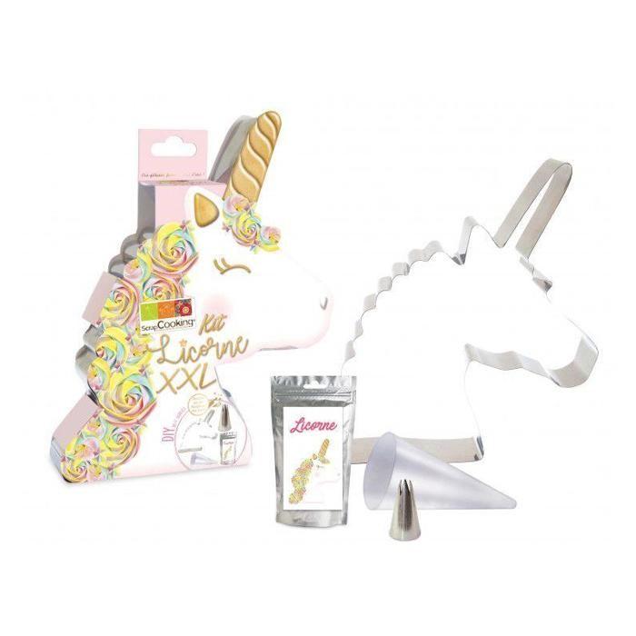 Kit découpoir en inox - SCRAPCOOKING - Forme Licorne XXL