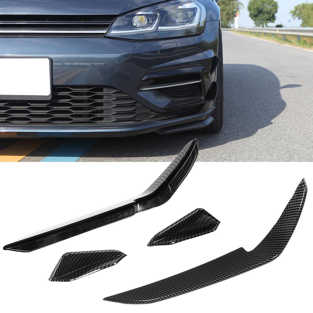Front Bumper Aero Kits Canards Wing Body Spoiler Canard Car Adaptations Replacement for MK7.5 R 2017‑2020