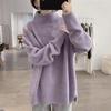 Sweater for Women Autumn Winter Thickened Warm Knitted Stretchy Long Sleeve High-neck Tops