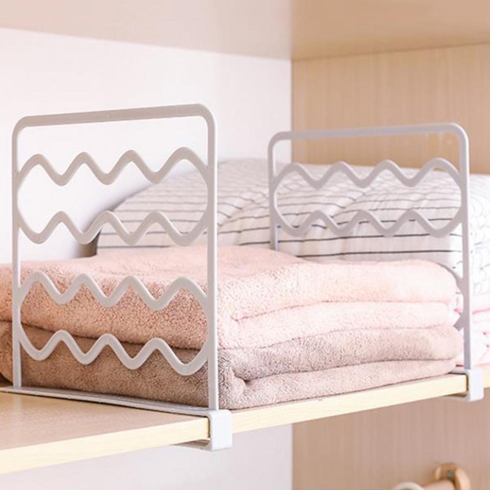 Creative Wardrobe Cabinet Partition Desktop Divider Storage Shelf Holder