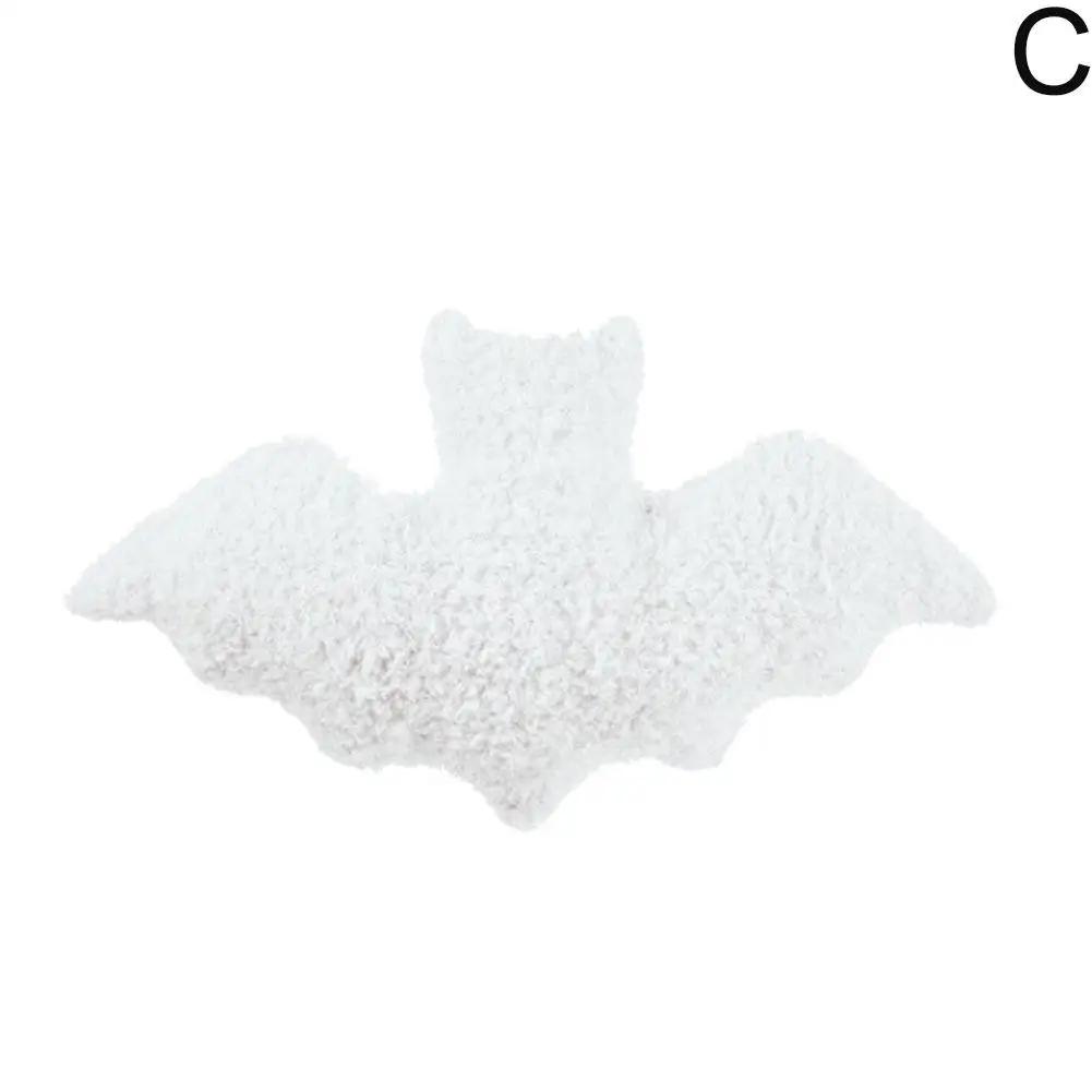 

Подушка-летучая мышь на Хэллоуин, плюшевая подушка-летучая мышь, готическая розовая плюшевая подушка на Хэллоуин A6o8 белый