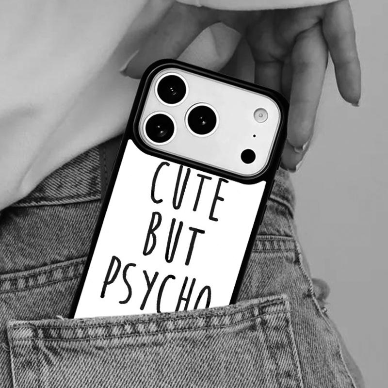Cut But Psycho Handyhülle für iPhone 16e 15 14 13 12 17 Pro Max Plus Air 17pro Hülle Coque