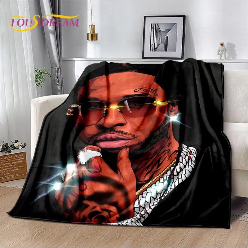 Hip Hop Art Rapper Legend Star Soft Plush Blanket,Flannel Blanket Throw Blanket for Living Room Bedroom Bed Sofa Picnic Cover 3D