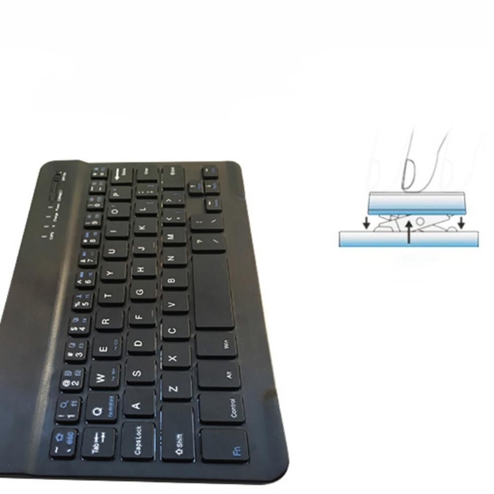 Kaasaskantav Mini 7-tolline 9-tolline 10-tolline juhtmevaba Bluetooth klaviatuur sülearvutile, tahvelarvutile, nutitelefonile, iPadile, toetab iOS-i, Androidi