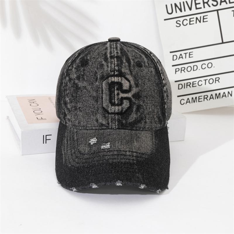 Popular Big Head Circumference Baseball Cap, Sunshade, Sunscreen, Face Small Letter Hat, Cowgirl Deep Top Cap New