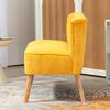 Two-Seater Sofa, Elegant Scandi Design, Solid Wood Frame, Up to 150 kg, 117 x 56.5 x 77 cm, Yellow