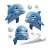 under The Sea Window Mermaid Animal Whale Clings Ocean Turtle Octopus Seahorse