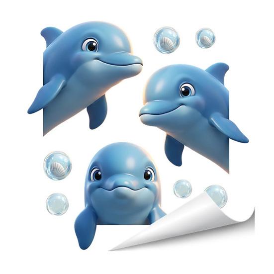 under The Sea Window Mermaid Animal Whale Clings Ocean Turtle Octopus Seahorse