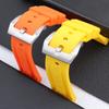 Pulseira de Relógio de Borracha Impermeável de Alta Qualidade 22mm 24mm Verde Preto Vermelho Azul Laranja Amarelo Branco Para Fivela de Pino de Pulseira Panerai