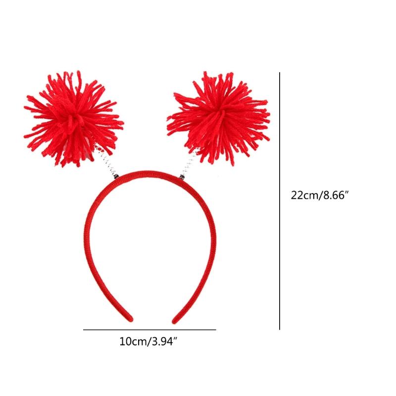 Fluffy Ball Hair Accessories Bobo Ball Head Buckle Wool Ball Hairband Wig Headbopper Costume Accessories Party Headwear