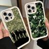 Phone Case for iPhone 17 Air 16E 15 16 Pro Max Camouflage Military Pattern Cover 14 Plus 13 12 Mini Soft Shell Silicone Fundas